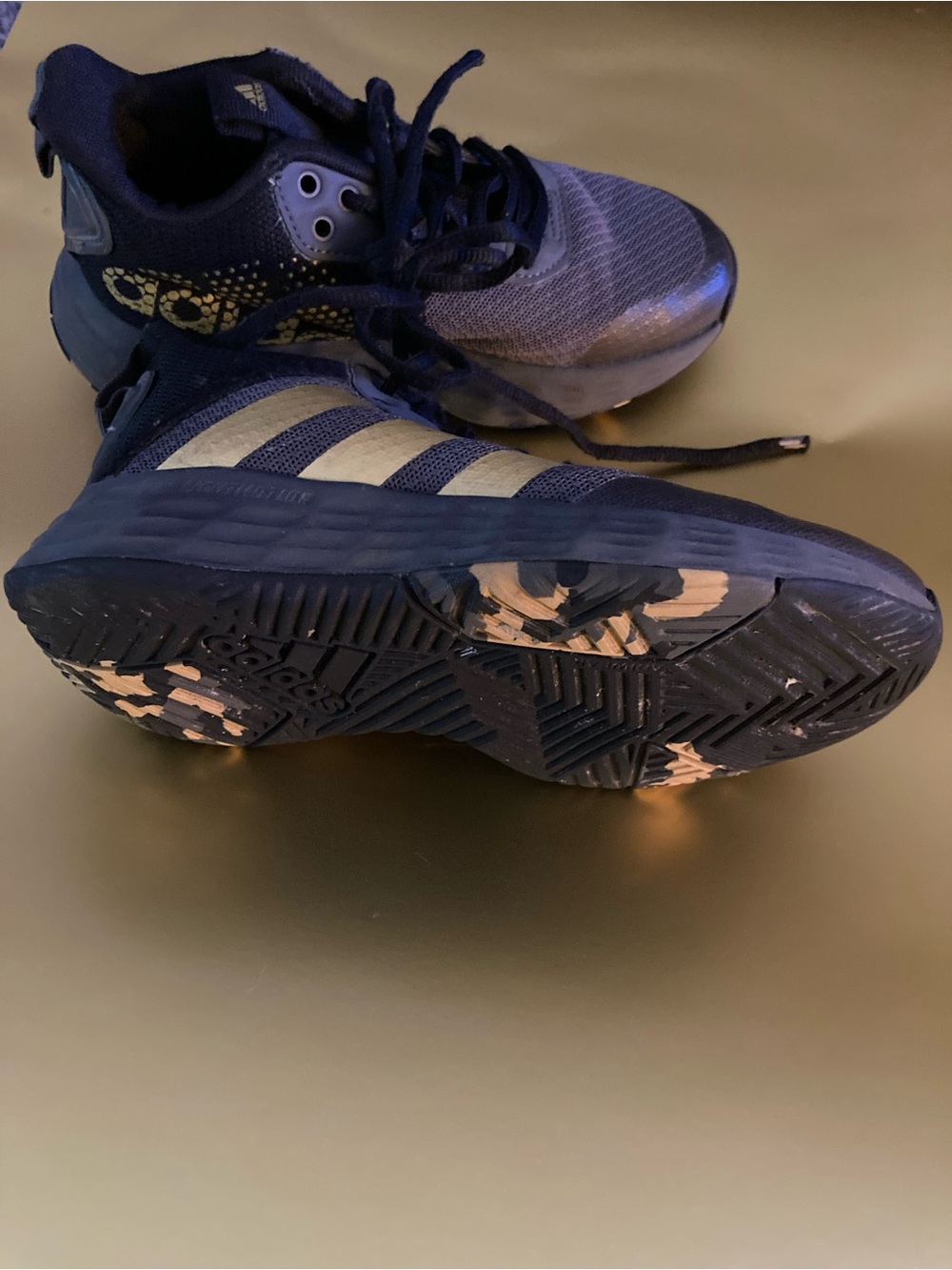 adidas navy and gray sports sneakers